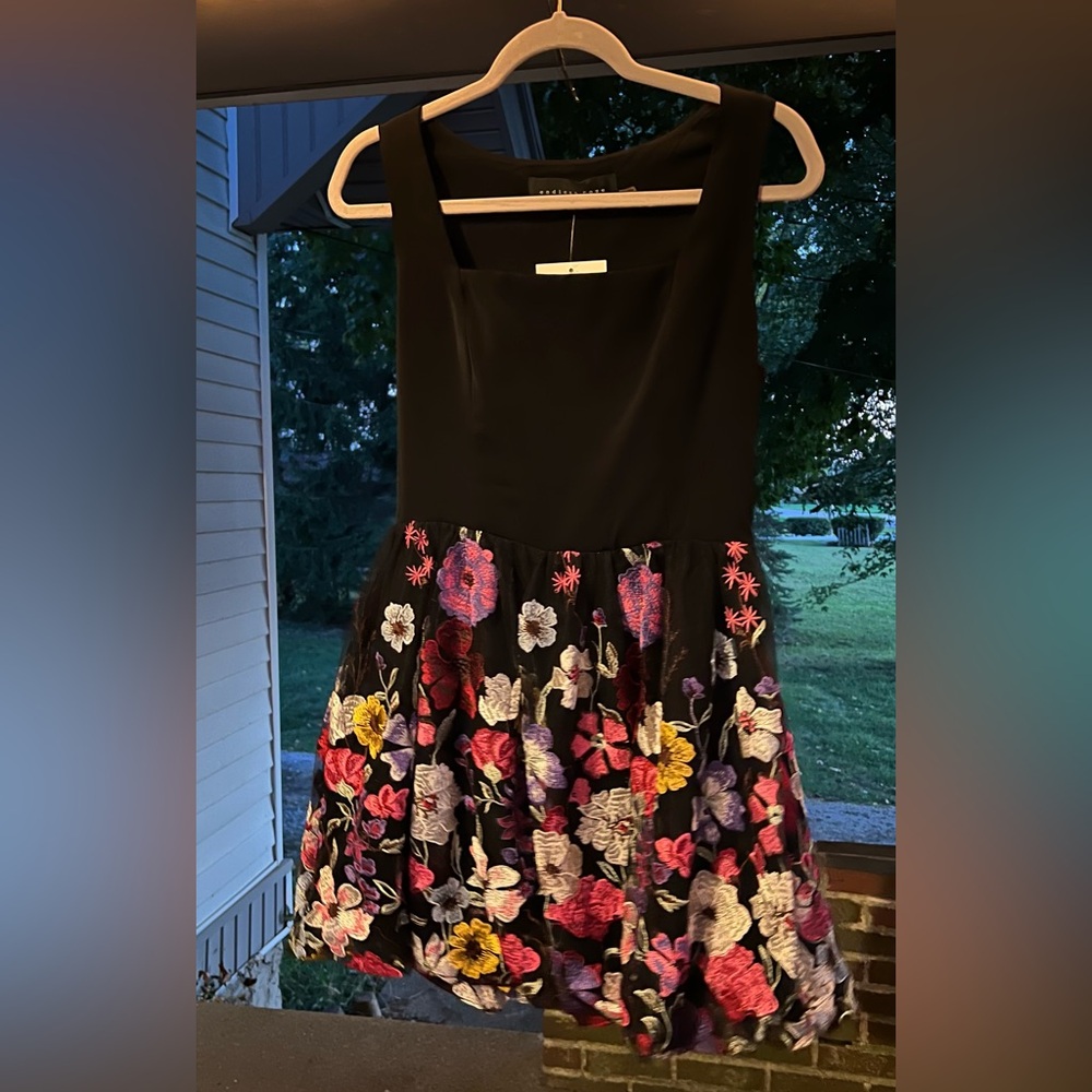 Endless Rose Floral Embroidered Cocktail Dress